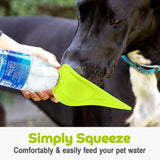 Pet Silicone Water Trough Green - ShopThatHere.com