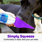 Pet Silicone Water Trough Purple - ShopThatHere.com